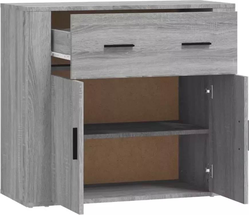 VidaXL -Dressoir-80x33x70-cm-bewerkt-hout-grijs-sonoma-eikenkleurig - Foto 5