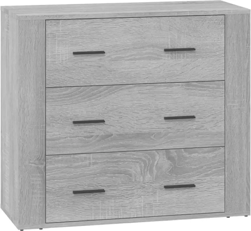 VidaXL -Dressoir-80x33x70-cm-bewerkt-hout-grijs-sonoma-eikenkleurig - Foto 9