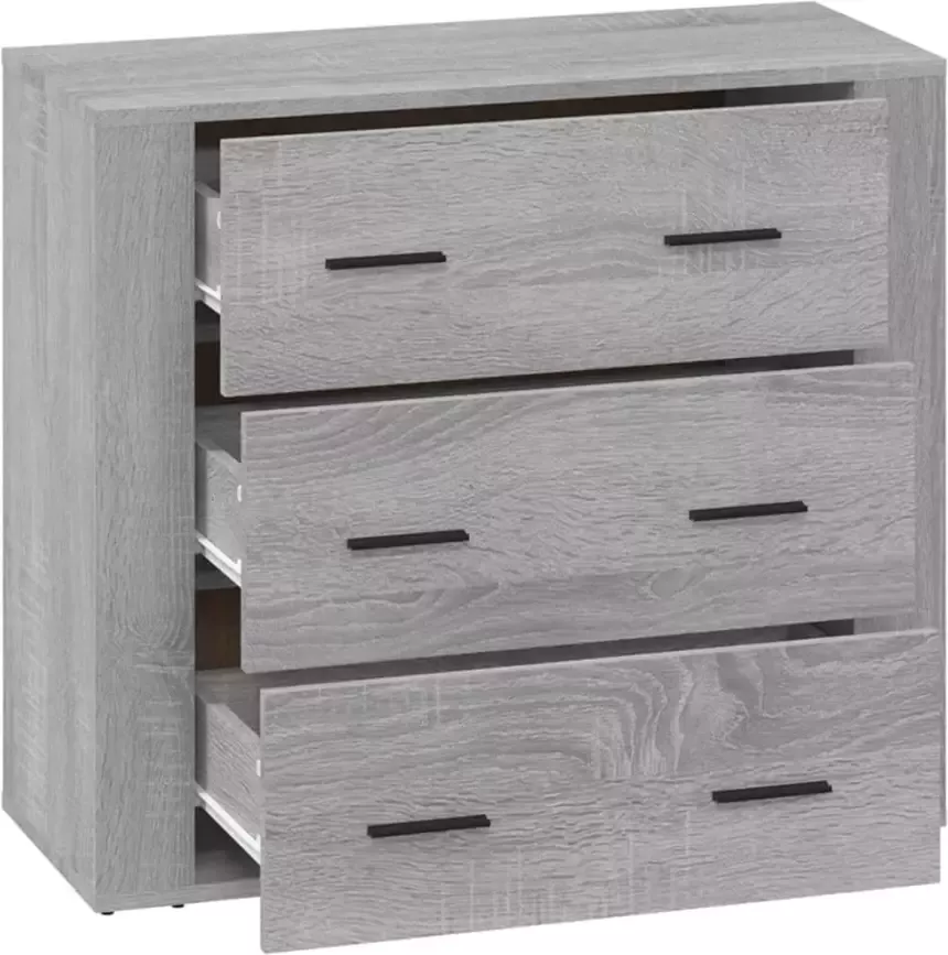 VidaXL -Dressoir-80x33x70-cm-bewerkt-hout-grijs-sonoma-eikenkleurig - Foto 7