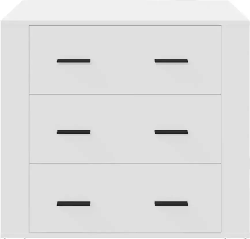 VidaXL -Dressoir-80x33x70-cm-bewerkt-hout-wit - Foto 4