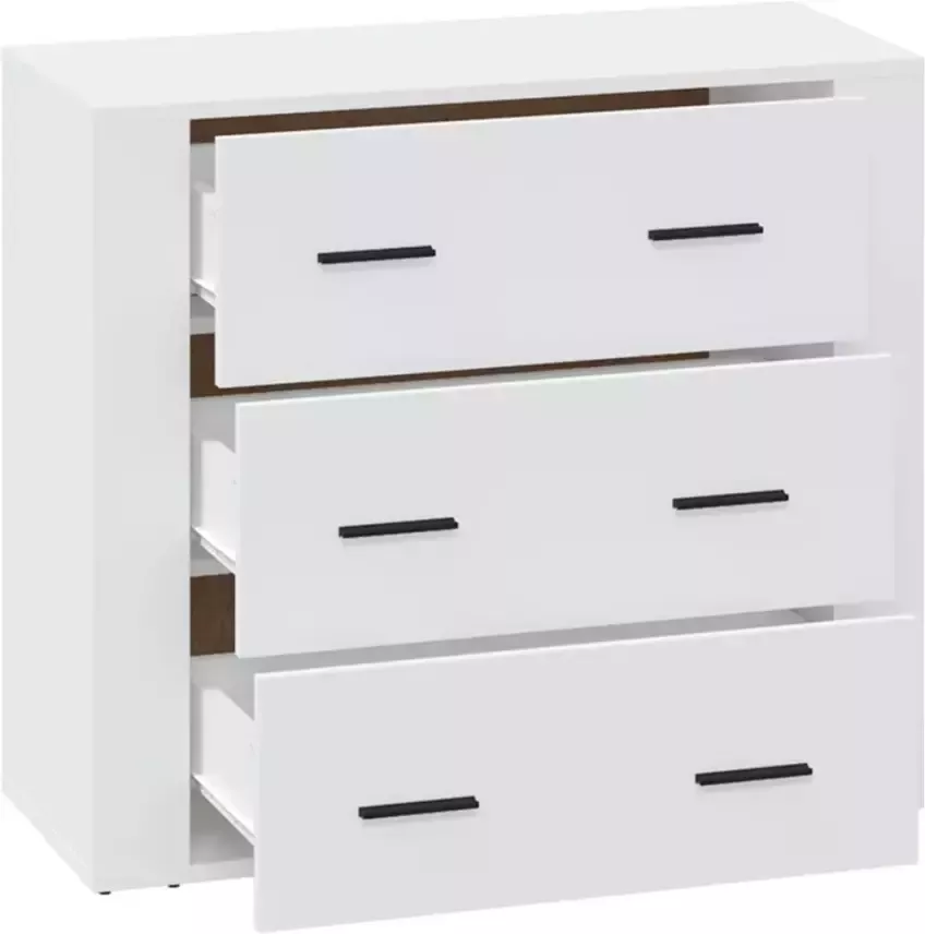 VidaXL -Dressoir-80x33x70-cm-bewerkt-hout-wit - Foto 3