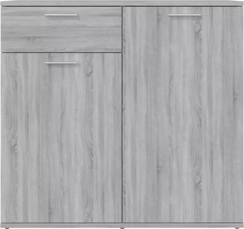 VidaXL -Dressoir-80x36x75-cm-bewerkt-hout-grijs-sonoma-eikenkleurig - Foto 4