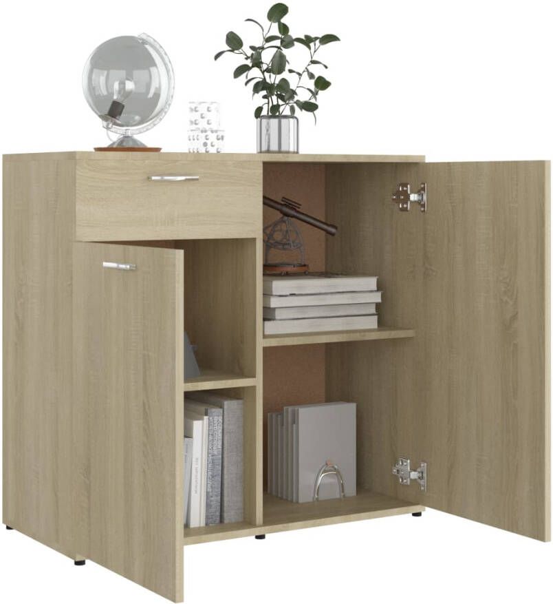 VidaXL -Dressoir-80x36x75-cm-bewerkt-hout-sonoma-eikenkleurig - Foto 4