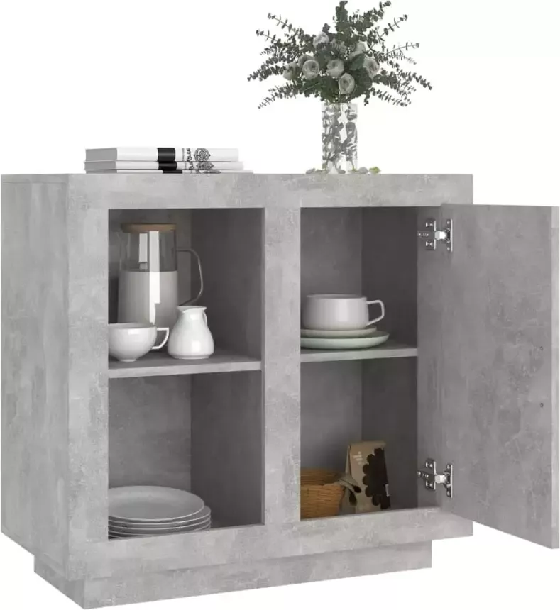 VidaXL -Dressoir-80x40x75-cm-betongrijs - Foto 3