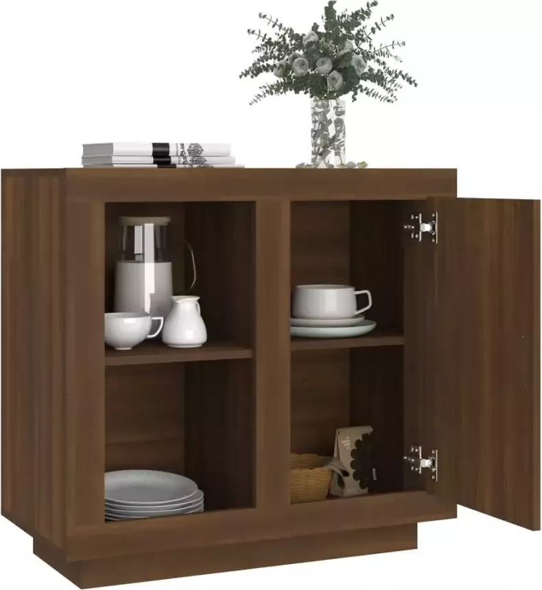 VidaXL -Dressoir-80x40x75-cm-bruineikenkleurig - Foto 3