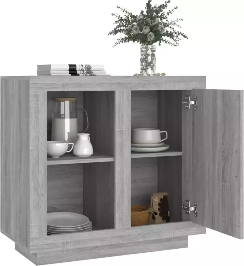 VidaXL -Dressoir-80x40x75-cm-grijs-sonoma-eikenkleurig - Foto 3