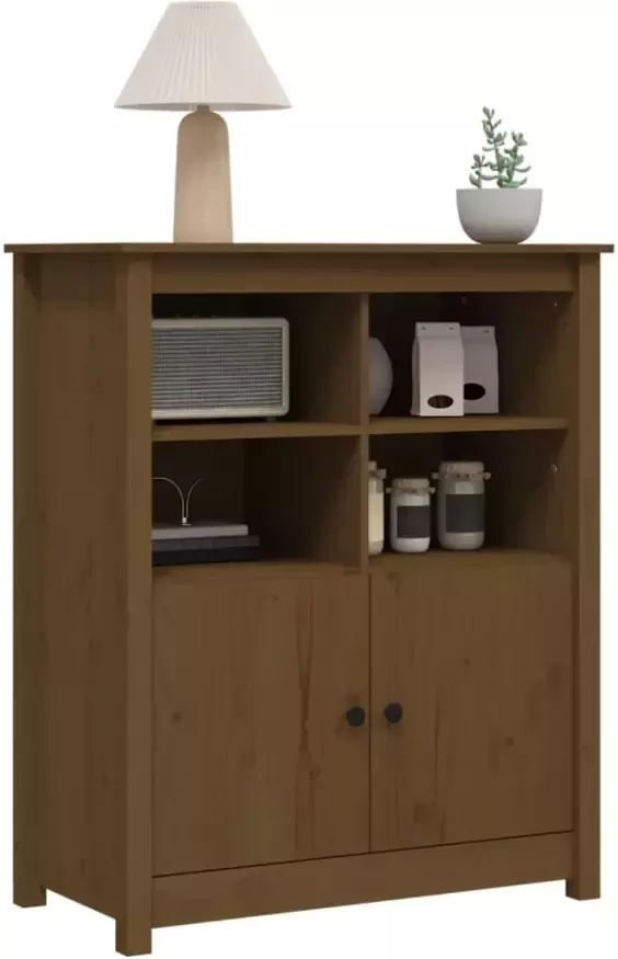 VidaXL -Dressoir-83x41 5x100-cm-massief-grenenhout-honingbruin - Foto 5