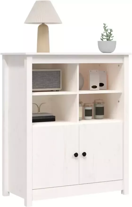 VidaXL -Dressoir-83x41 5x100-cm-massief-grenenhout-wit - Foto 3