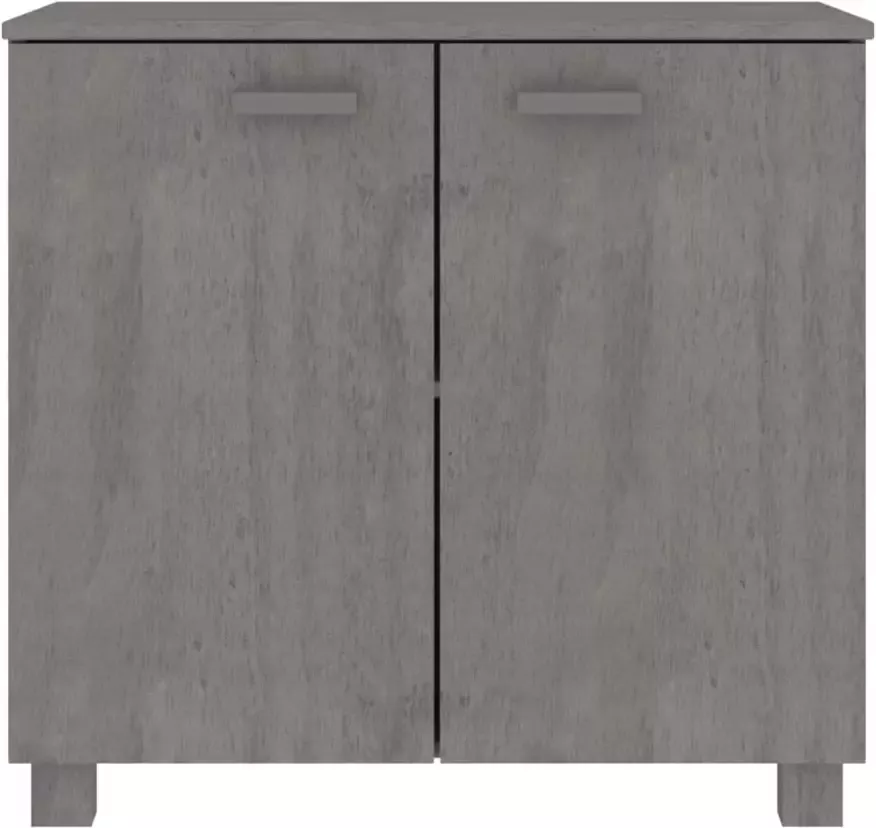 VidaXL -Dressoir-HAMAR-85x35x80-cm-massief-grenenhout-lichtgrijs - Foto 4