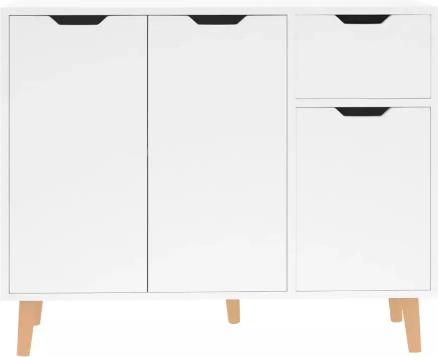 VidaXL -Dressoir-90x30x72-cm-bewerkt-hout-hoogglans-wit - Foto 4