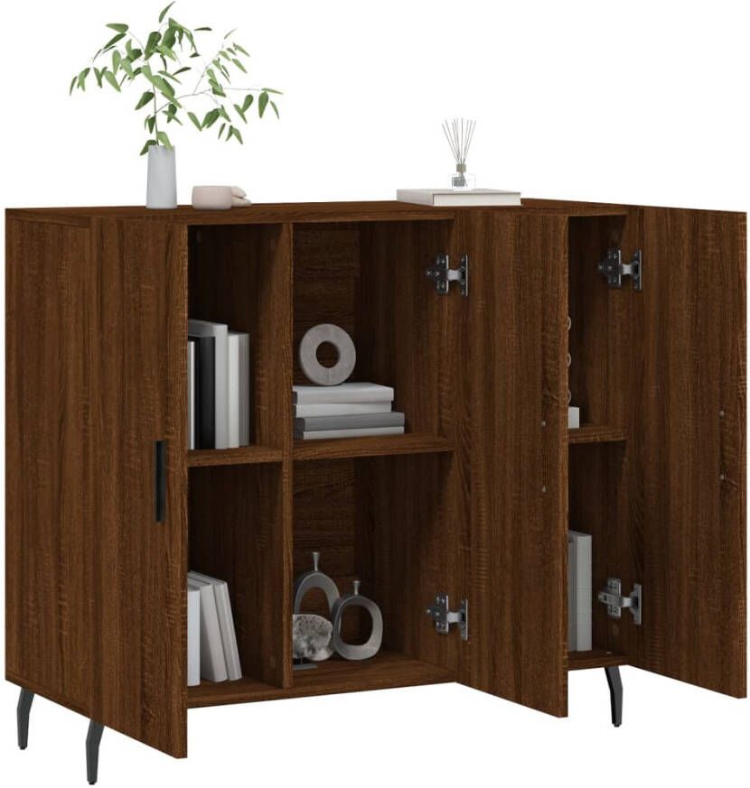 VidaXL -Dressoir-90x34x80-cm-bewerkt-hout-bruineikenkleurig - Foto 10