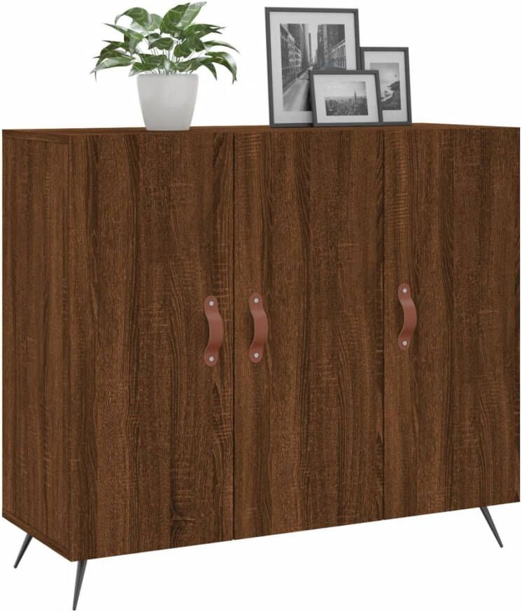 VidaXL -Dressoir-90x34x80-cm-bewerkt-hout-bruineikenkleurig - Foto 12