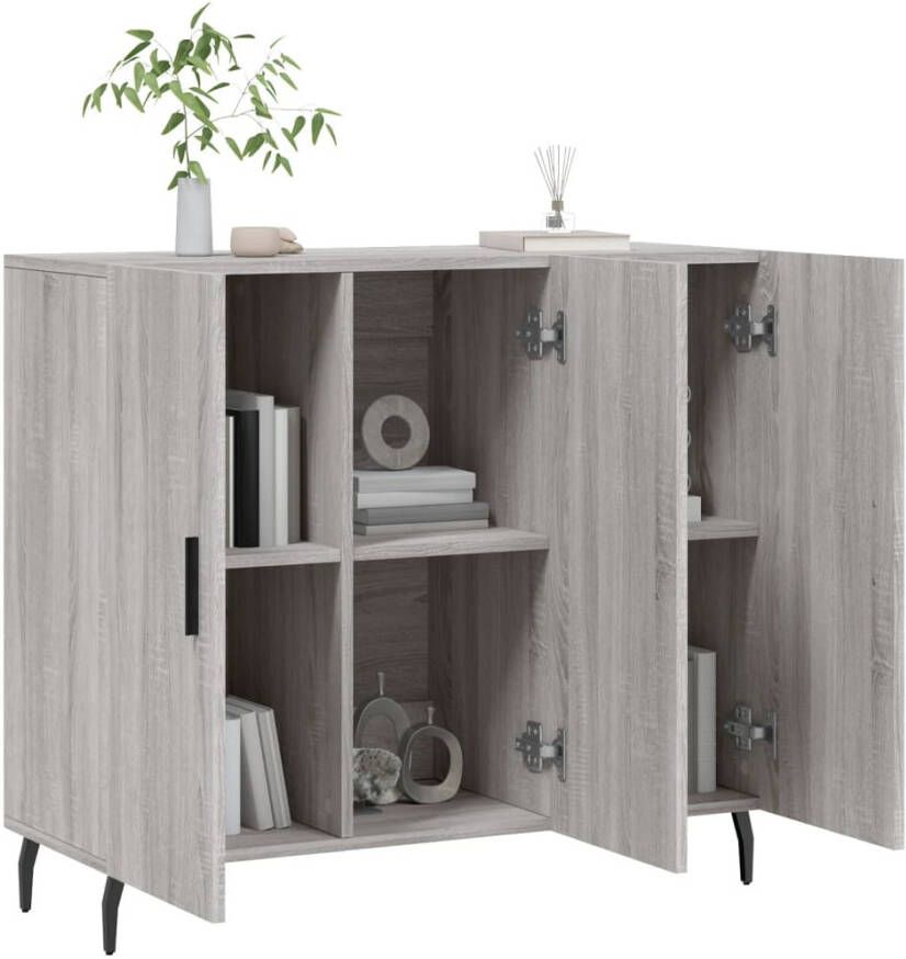 VidaXL -Dressoir-90x34x80-cm-bewerkt-hout-grijs-sonoma-eikenkleurig - Foto 12