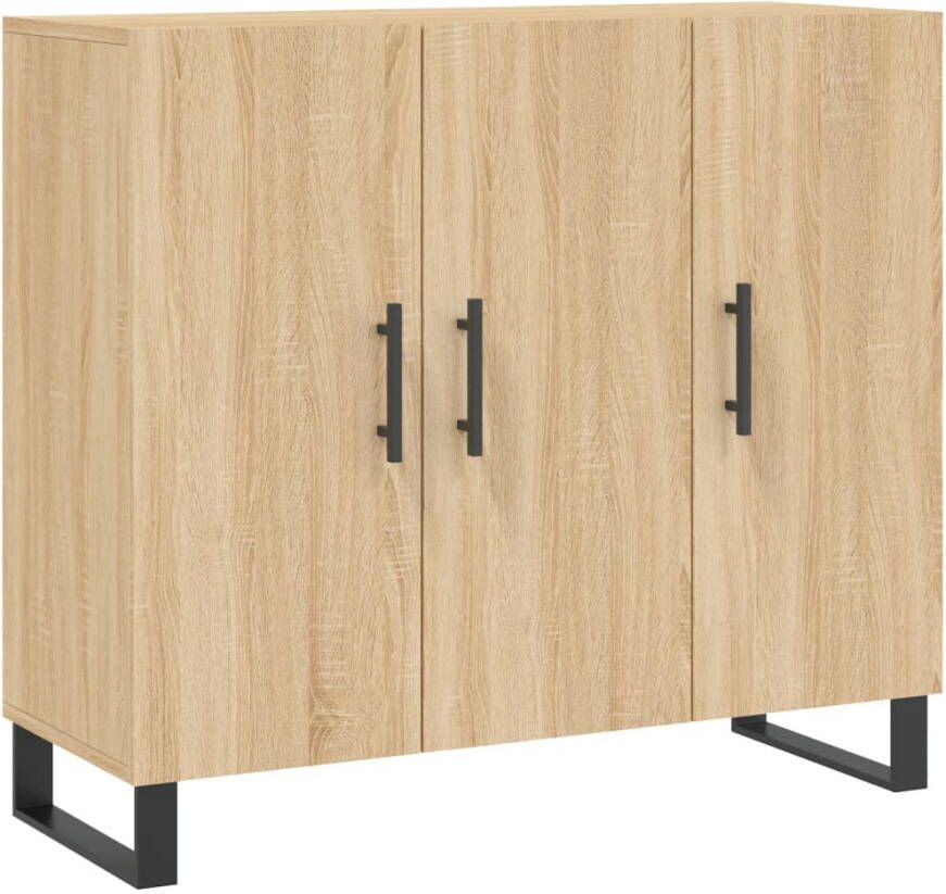 VidaXL -Dressoir-90x34x80-cm-bewerkt-hout-sonoma-eikenkleurig - Foto 12