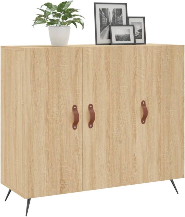 VidaXL -Dressoir-90x34x80-cm-bewerkt-hout-sonoma-eikenkleurig - Foto 14