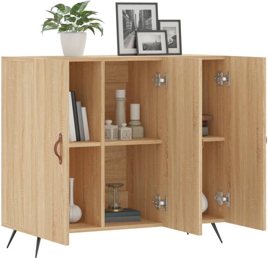 VidaXL -Dressoir-90x34x80-cm-bewerkt-hout-sonoma-eikenkleurig - Foto 10