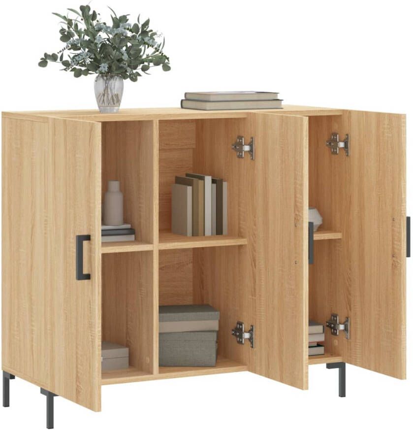 VidaXL -Dressoir-90x34x80-cm-bewerkt-hout-sonoma-eikenkleurig - Foto 11