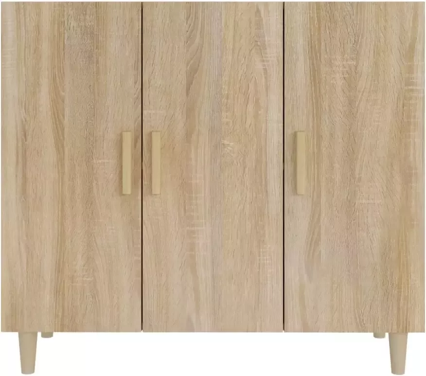 VIDAXL Dressoir 90x34x80 cm bewerkt hout sonoma eikenkleurig