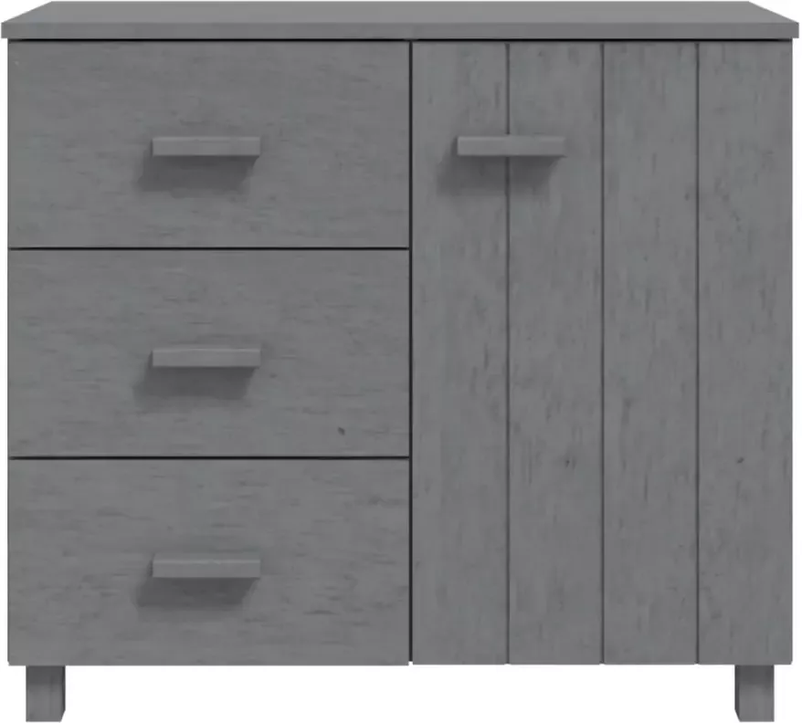 VidaXL -Dressoir-HAMAR-90x40x80-cm-massief-grenenhout-donkergrijs - Foto 4