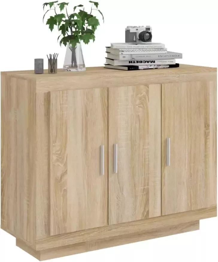 VidaXL -Dressoir-92x35x75-cm-bewerkt-hout-sonoma-eikenkleurig - Foto 4