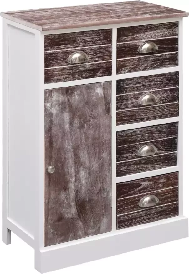 VidaXL -Dressoir-met-10-lades-113x30x79-cm-hout-bruin - Foto 2