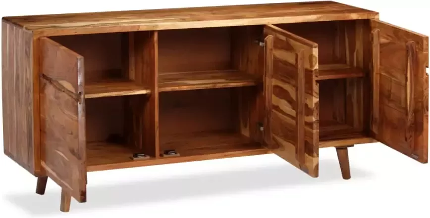 VidaXL -Dressoir-met-bewerkte-deuren-160x40x75-cm-massief-hout - Foto 5