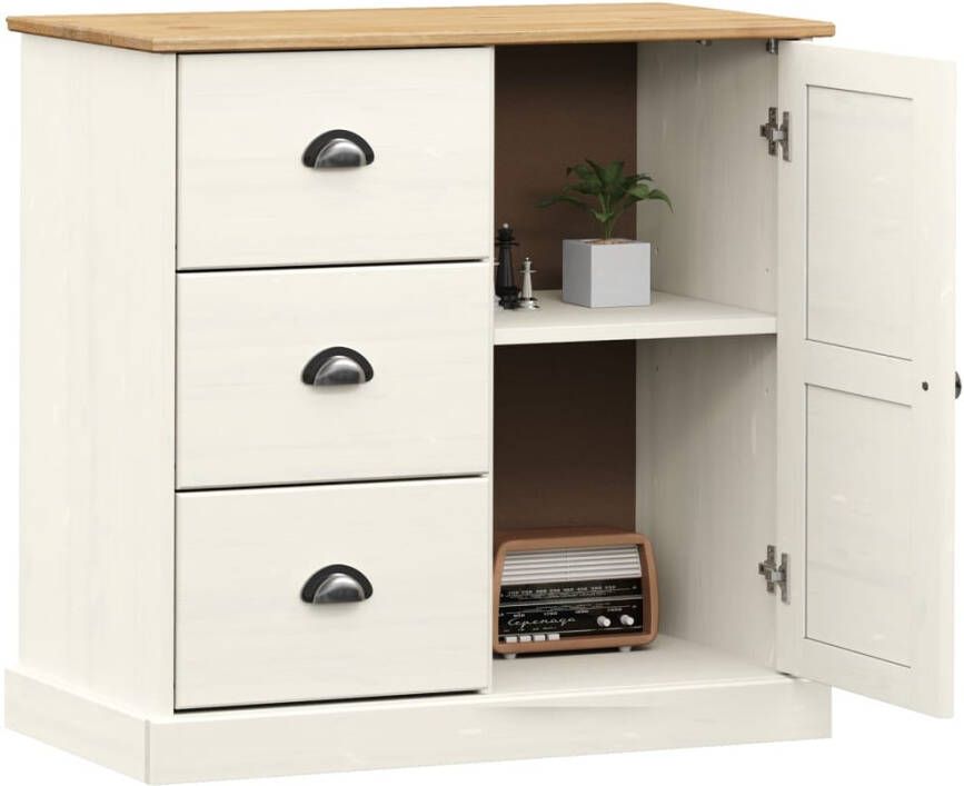 VidaXL -Dressoir-met-lades-VIGO-78x40x75-cm-massief-grenenhout-wit - Foto 6
