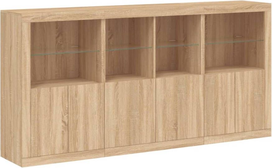 VidaXL -Dressoir-met-LED-verlichting-202x37x100-cm-sonoma-eikenkleurig - Foto 5