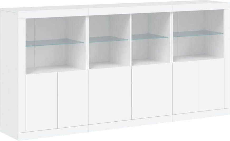 VidaXL -Dressoir-met-LED-verlichting-202x37x100-cm-wit - Foto 5