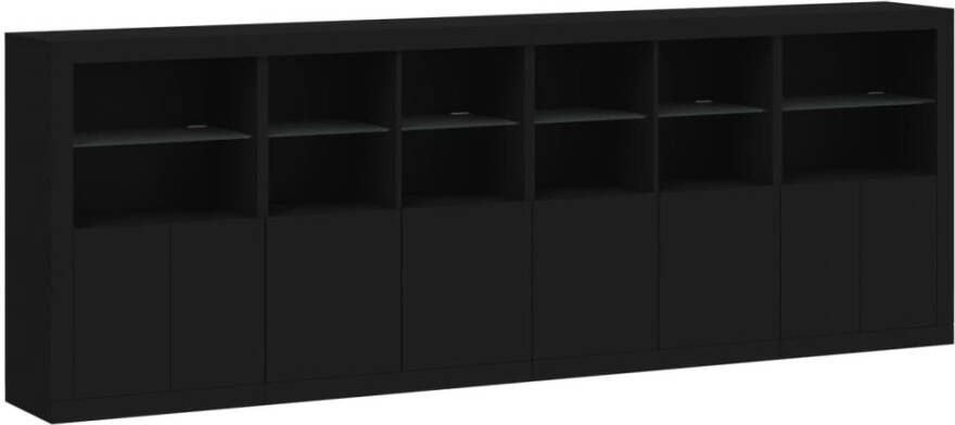 VidaXL -Dressoir-met-LED-verlichting-283x37x100-cm-zwart - Foto 3