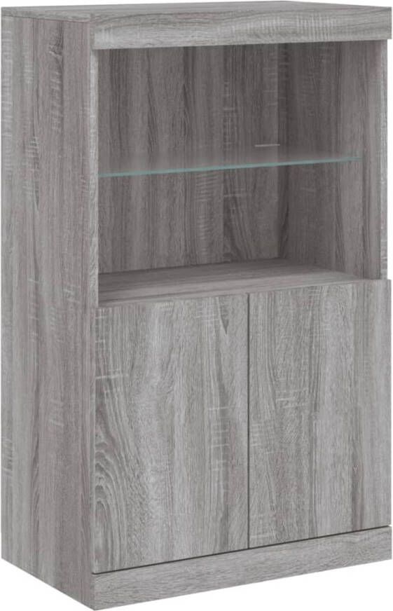 VidaXL -Dressoir-met-LED-verlichting-60 5x37x100-cm-grijs-sonoma-eiken - Foto 2