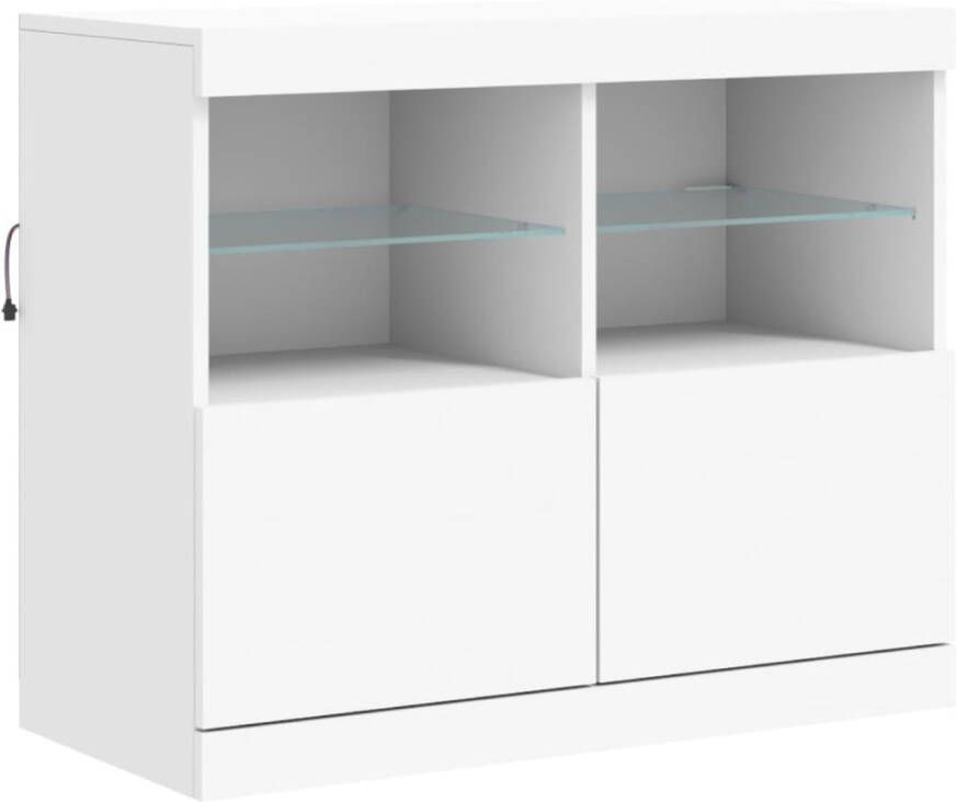 VidaXL -Dressoir-met-LED-verlichting-81x37x67-cm-wit - Foto 2