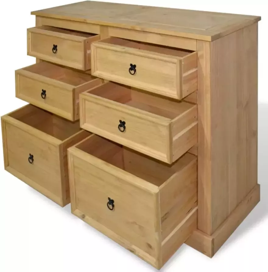 VidaXL Dressoir Mexicaans grenenhout Corona-stijl 110 x 43 x 81 cm - Foto 2