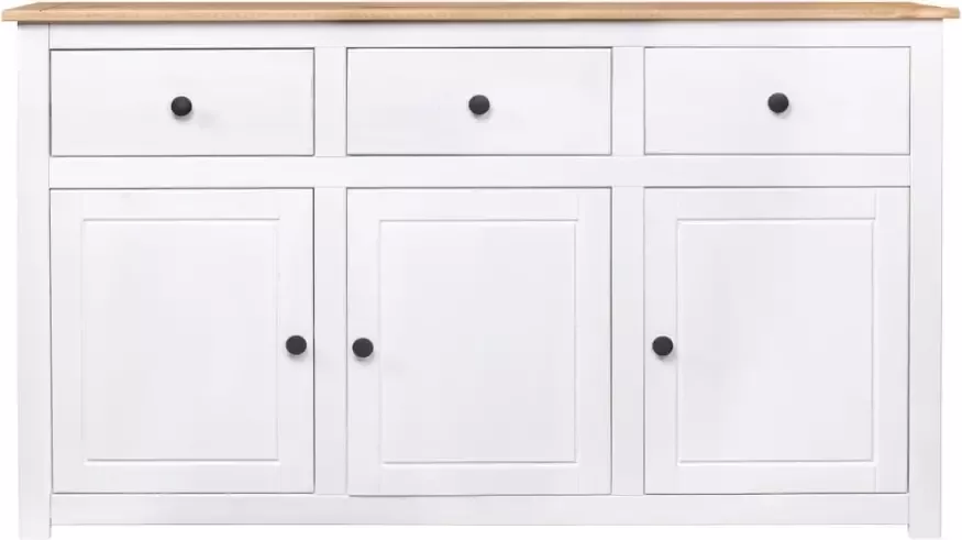 VidaXL -Dressoir-Panama-Range-135x40x80-cm-massief-grenenhout-wit - Foto 5