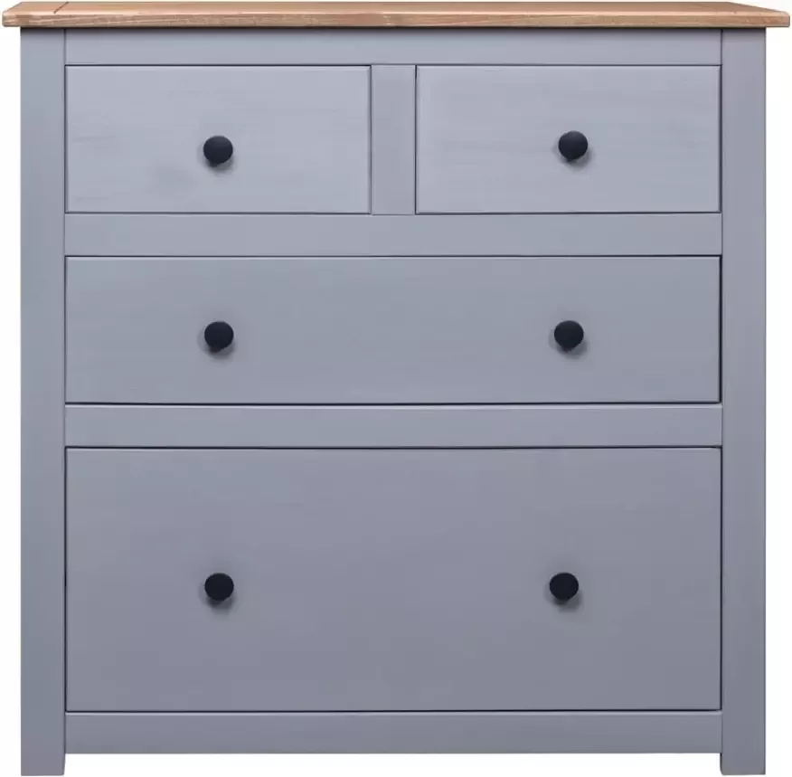 VidaXL -Dressoir-Panama-Range-80x40x83-cm-grenenhout-grijs - Foto 5