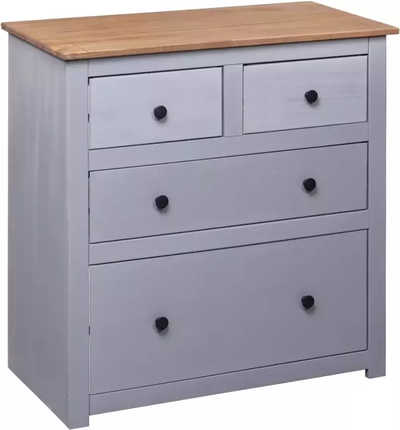 VidaXL -Dressoir-Panama-Range-80x40x83-cm-grenenhout-grijs - Foto 4