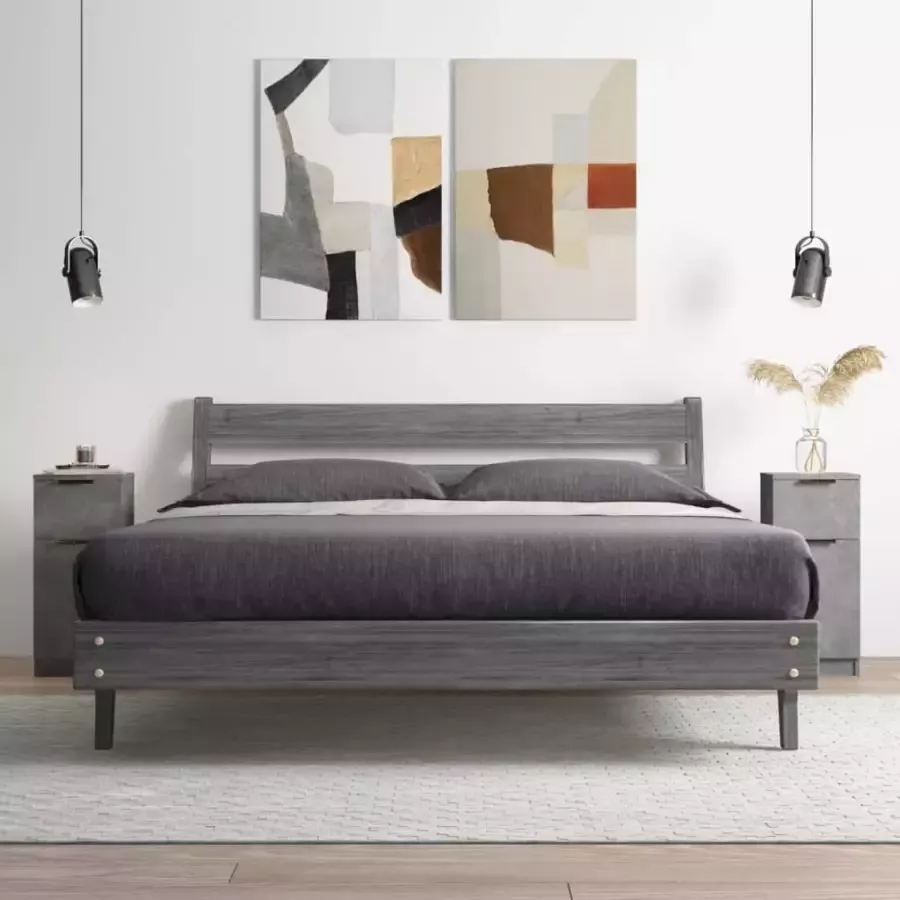 VidaXL -Dressoirs-2-st-30x30x70-cm-bewerkt-hout-betongrijs - Foto 2