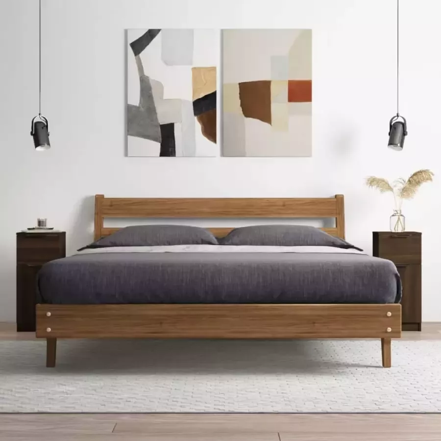 VidaXL -Dressoirs-2-st-30x30x70-cm-bewerkt-hout-bruineikenkleurig