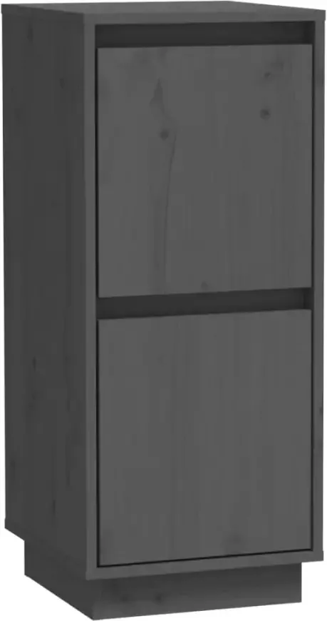 VidaXL -Dressoirs-2-st-31 5x34x75-cm-massief-grenenhout-grijs