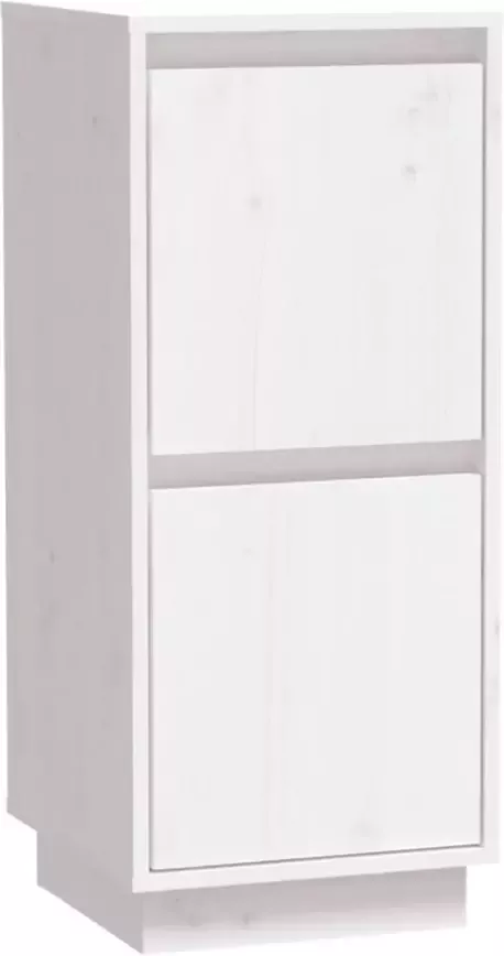 VidaXL -Dressoirs-2-st-31 5x34x75-cm-massief-grenenhout-wit - Foto 4