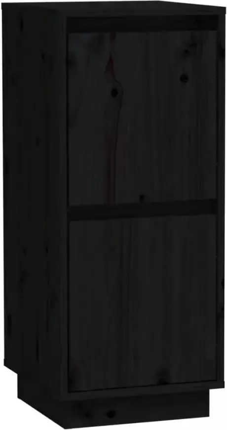 VidaXL -Dressoirs-2-st-31 5x34x75-cm-massief-grenenhout-zwart