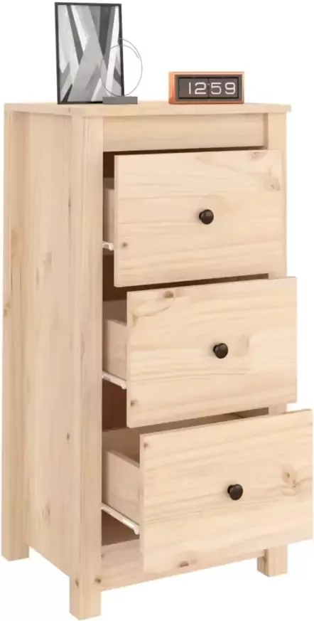 VidaXL -Dressoirs-2-st-40x35x80-cm-massief-grenenhout - Foto 3