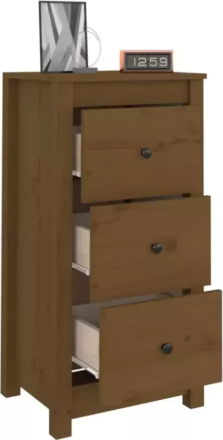 VidaXL -Dressoirs-2-st-40x35x80-cm-massief-grenenhout-honingbruin - Foto 4