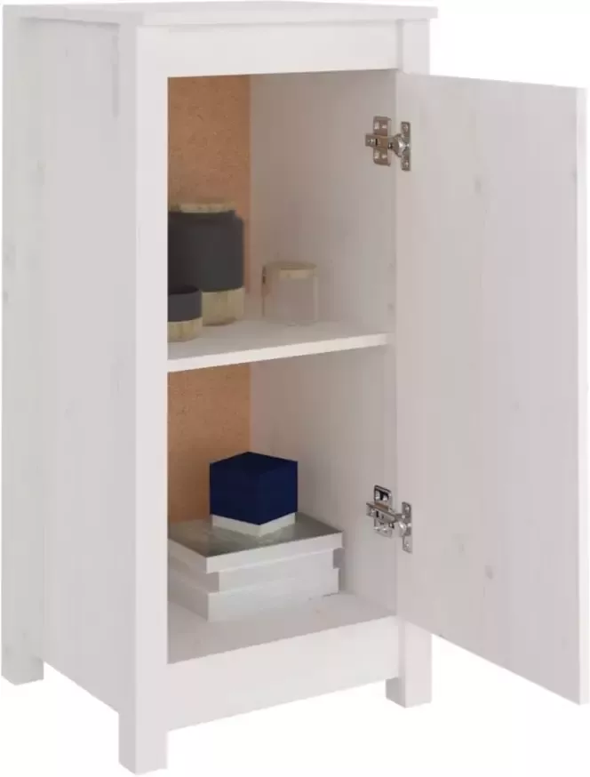 VidaXL -Dressoirs-2-st-40x35x80-cm-massief-grenenhout-wit - Foto 9