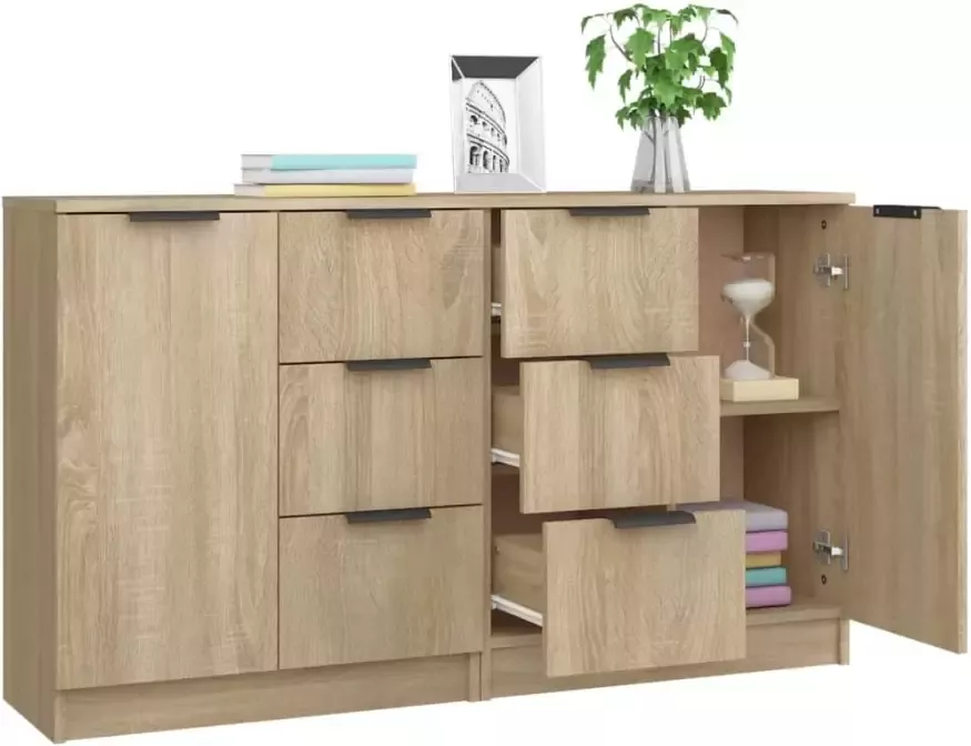 VidaXL -Dressoirs-2-st-60x30x70-cm-bewerkt-hout-sonoma-eikenkleurig - Foto 6