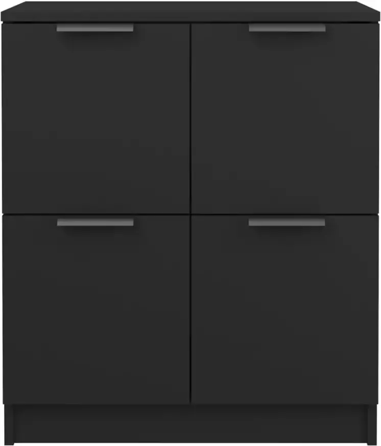 VidaXL -Dressoirs-2-st-60x30x70-cm-bewerkt-hout-zwart - Foto 4