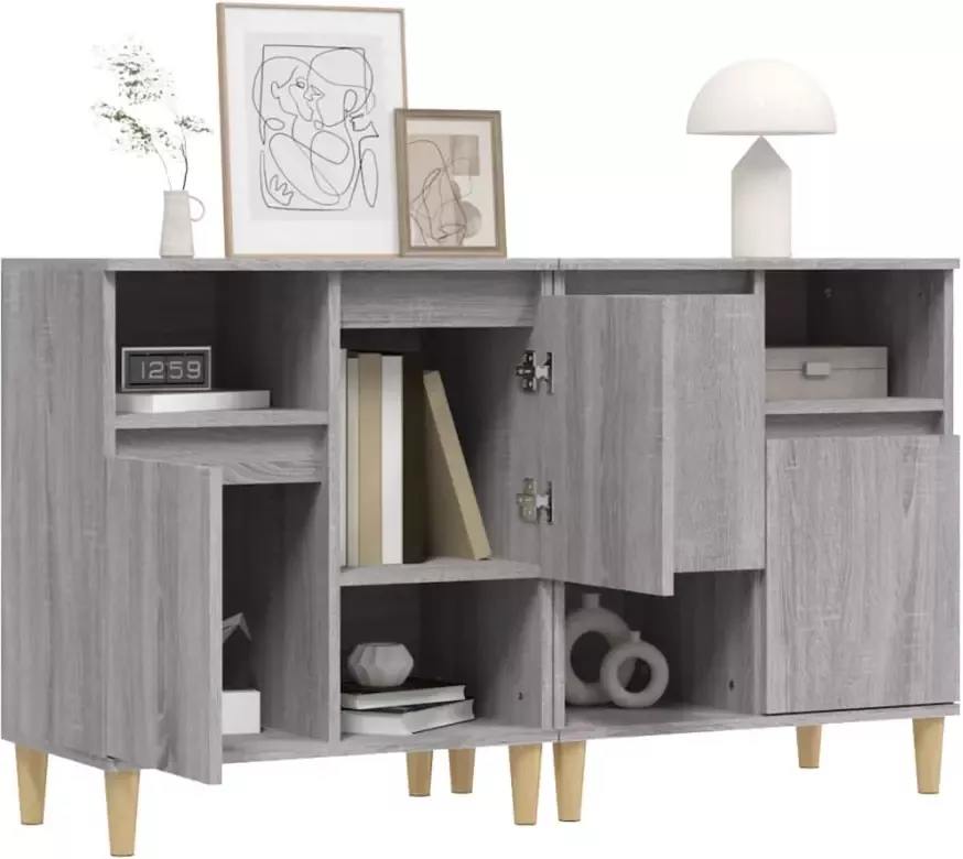 VidaXL -Dressoirs-2-st-60x35x70-cm-bewerkt-hout-grijs-sonoma-eikenkleur - Foto 4