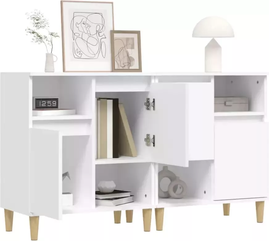 VidaXL -Dressoirs-2-st-60x35x70-cm-bewerkt-hout-wit