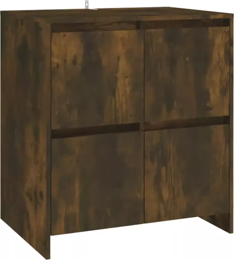 VidaXL Dressoirs 2 st 70x41x75 cm bewerkt hout gerookt eikenkleurig - Foto 3