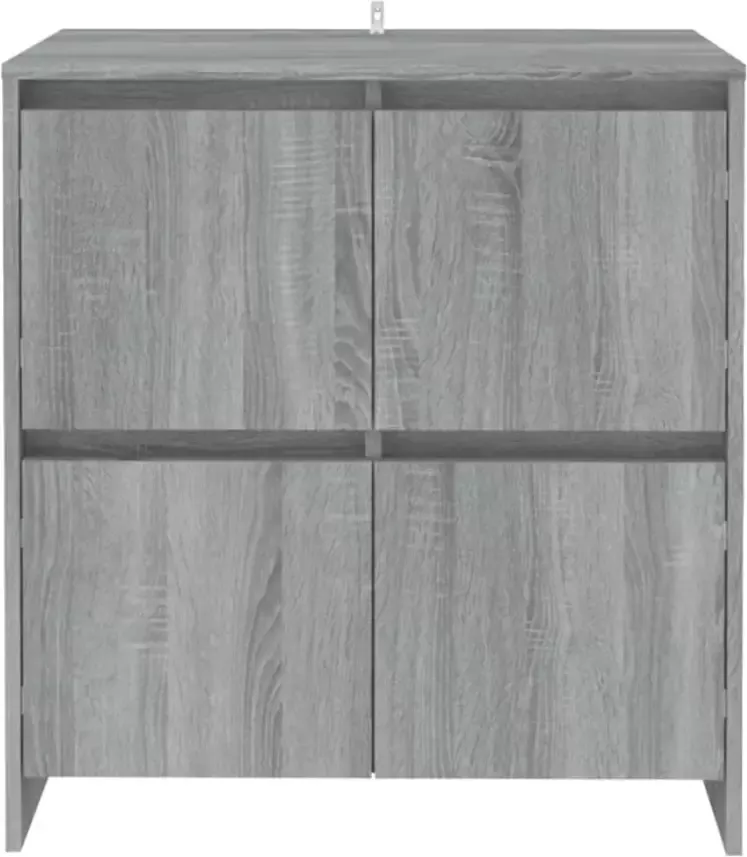 VidaXL -Dressoirs-2-st-70x41x75-cm-spaanplaat-grijs-sonoma-eikenkleurig - Foto 4
